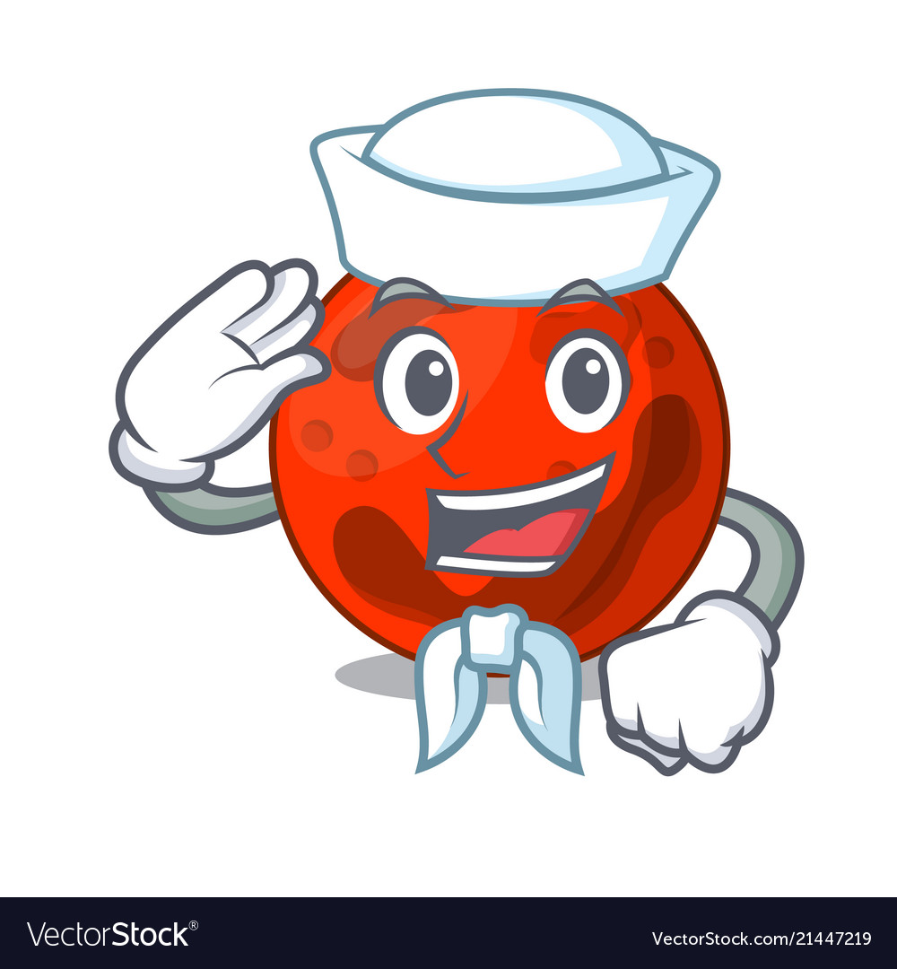Sailor mars planet character cartoon Vector Image Sailor mars planet character cartoon