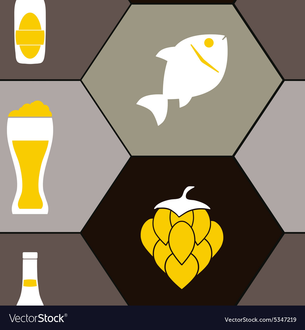Seamless pattern with consumption of beer