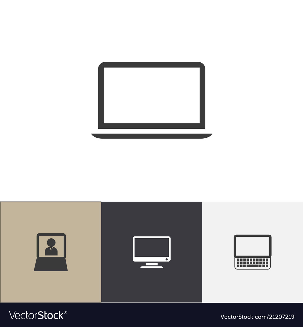 Set of 4 editable gadget icons includes symbols vector image Set of 4 editable gadget icons includes symbols