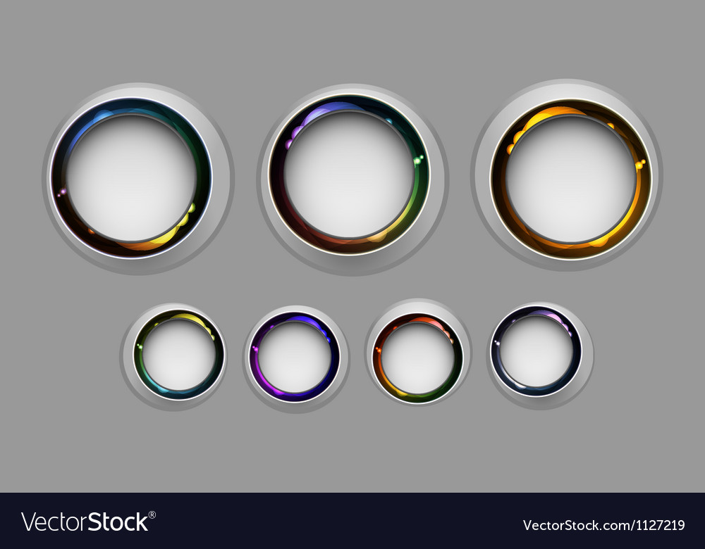 Set of buttons