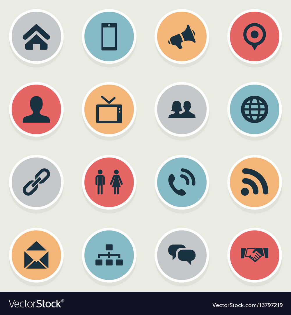 Set of simple network icons