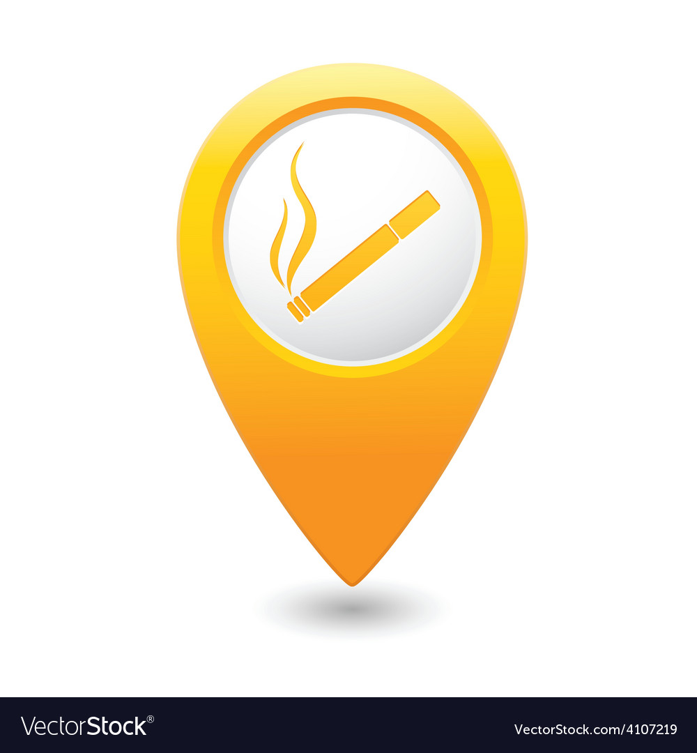 Smoking map pointer yellow
