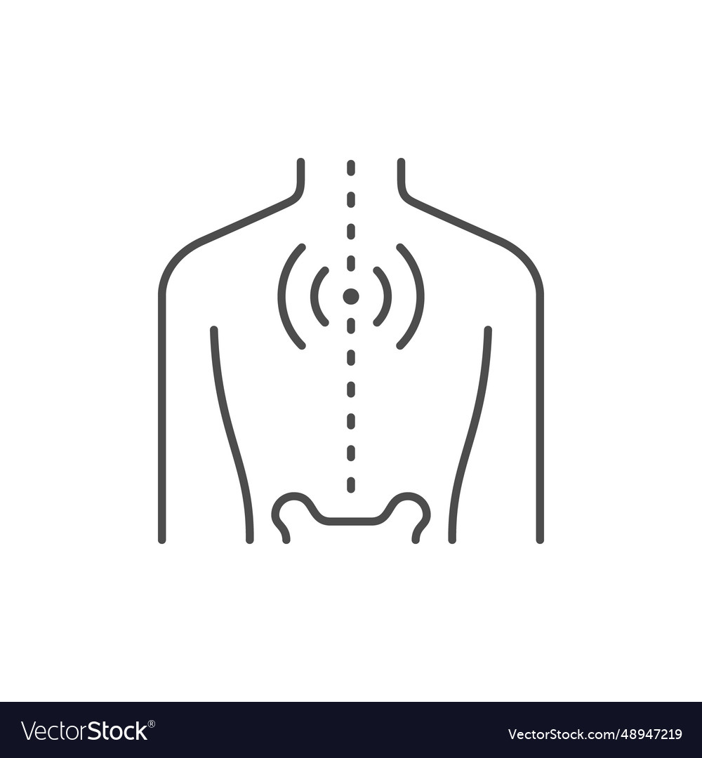 Spine or back ache icon Royalty Free Vector Image