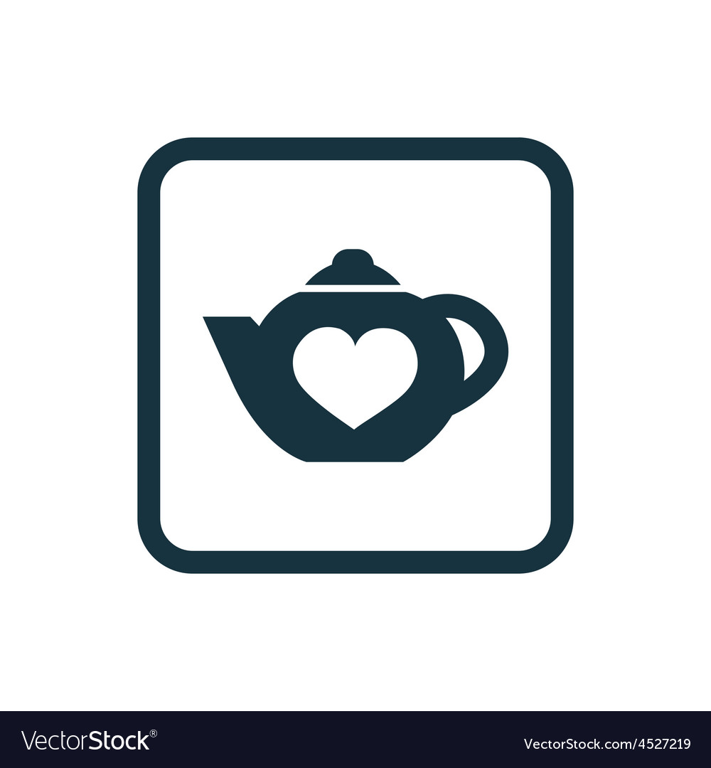 Teapot icon rounded squares button
