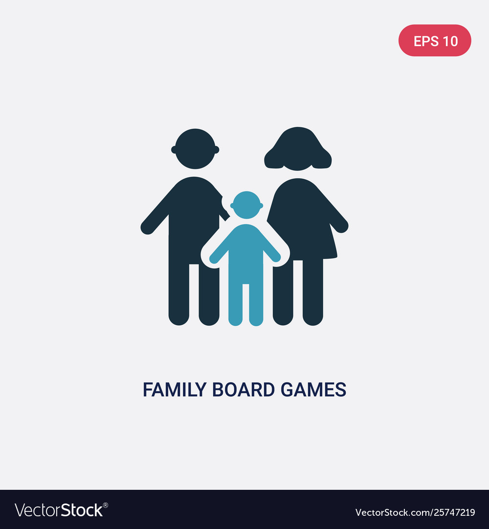 Two color family board games icon from people vector image Two color family board games icon from people
