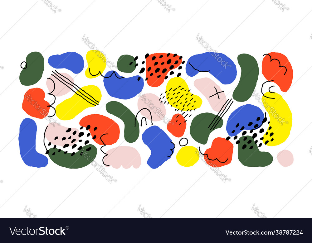 Abstract background with hand drawn doodle objects