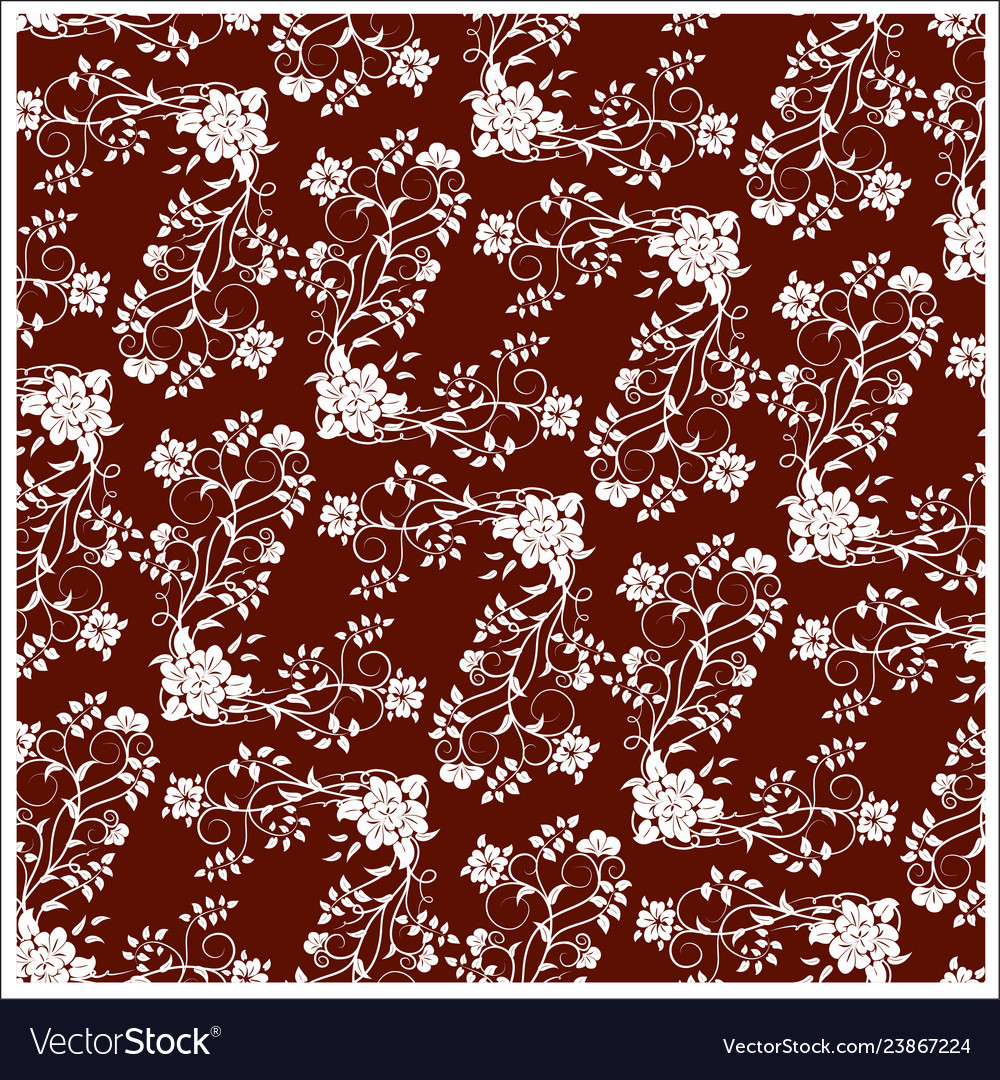 Batik design style patterns are same for fabric vector image Batik design style patterns are same for fabric