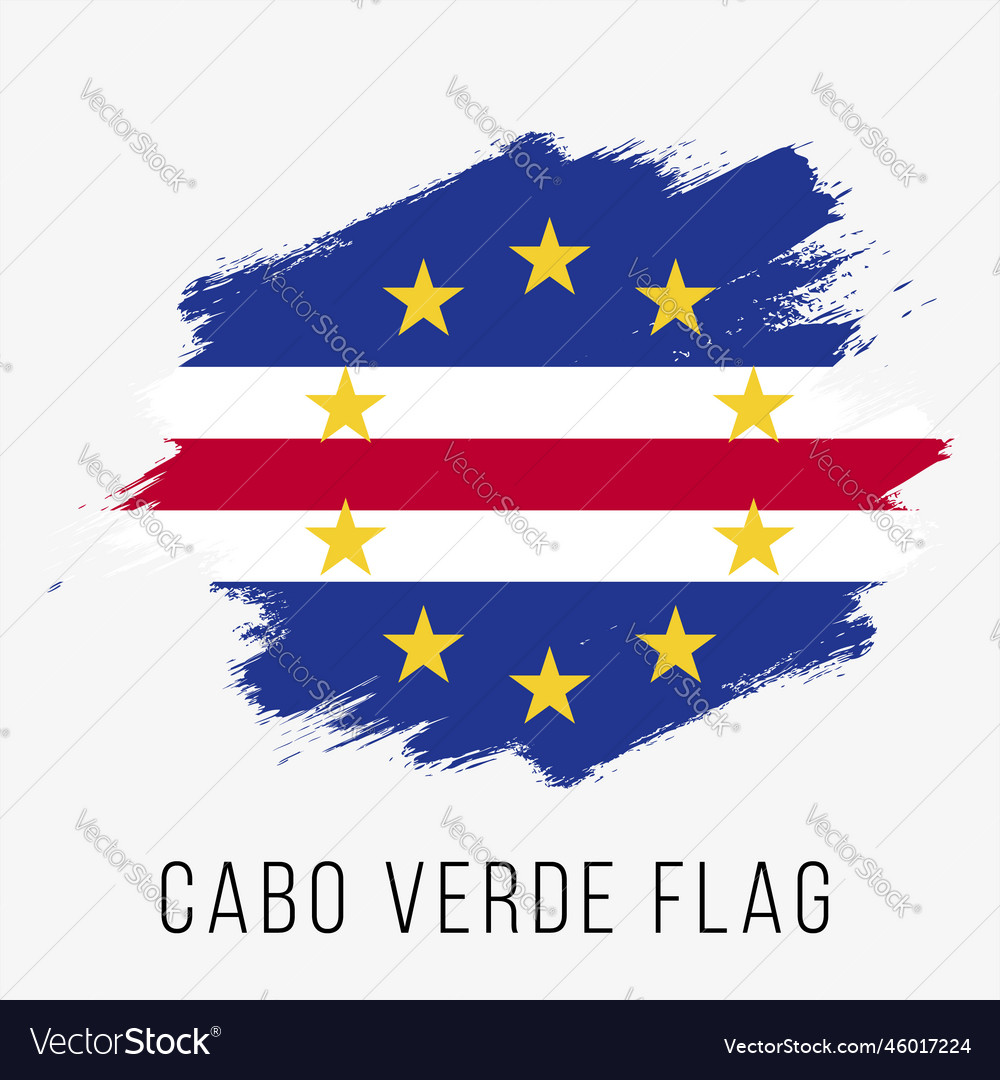 Cabo verde flag Royalty Free Vector Image - VectorStock