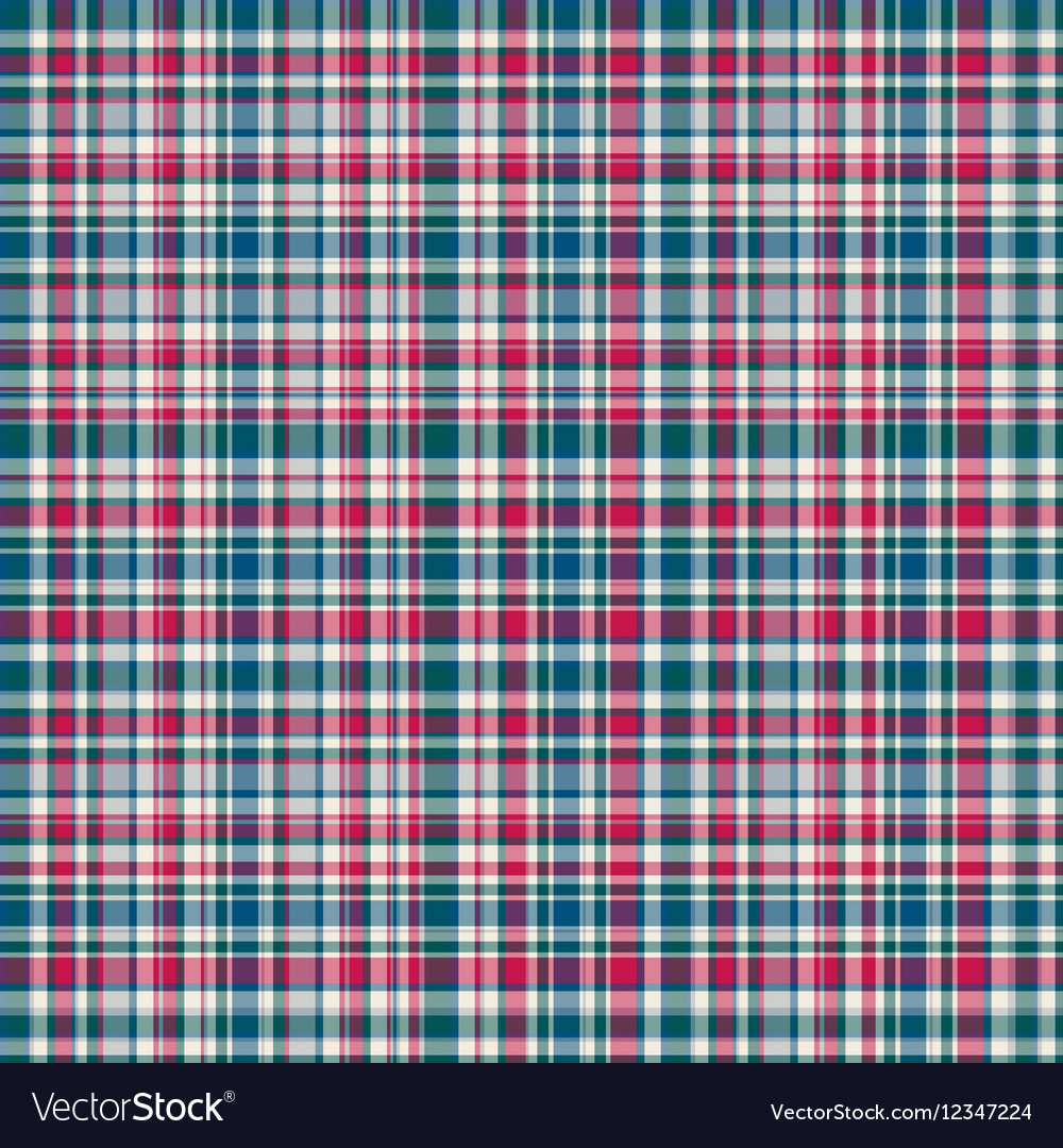 Checkered Fabric Tartan Textile Seamless Vector Image