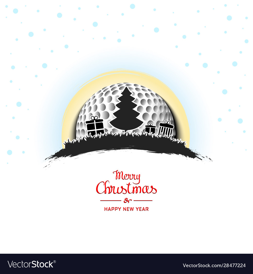 Christmas tree on a background golf ball Vector Image