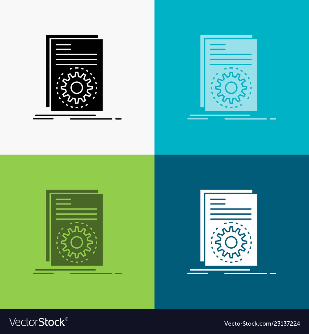 Code ausführbare Datei mit Skript-Symbol über vector image Code ausführbare Datei mit Skript-Symbol über