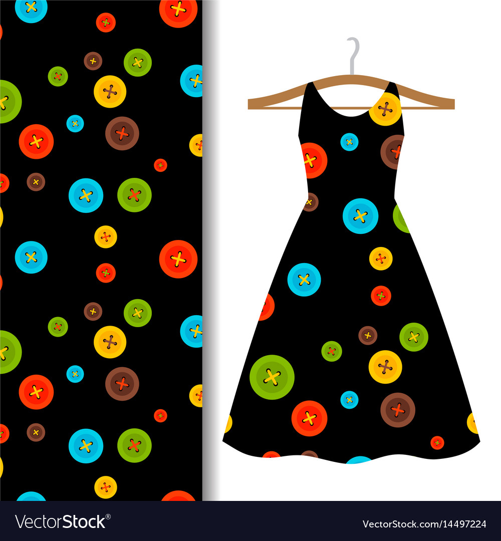 Fabric Pattern with Buttons
