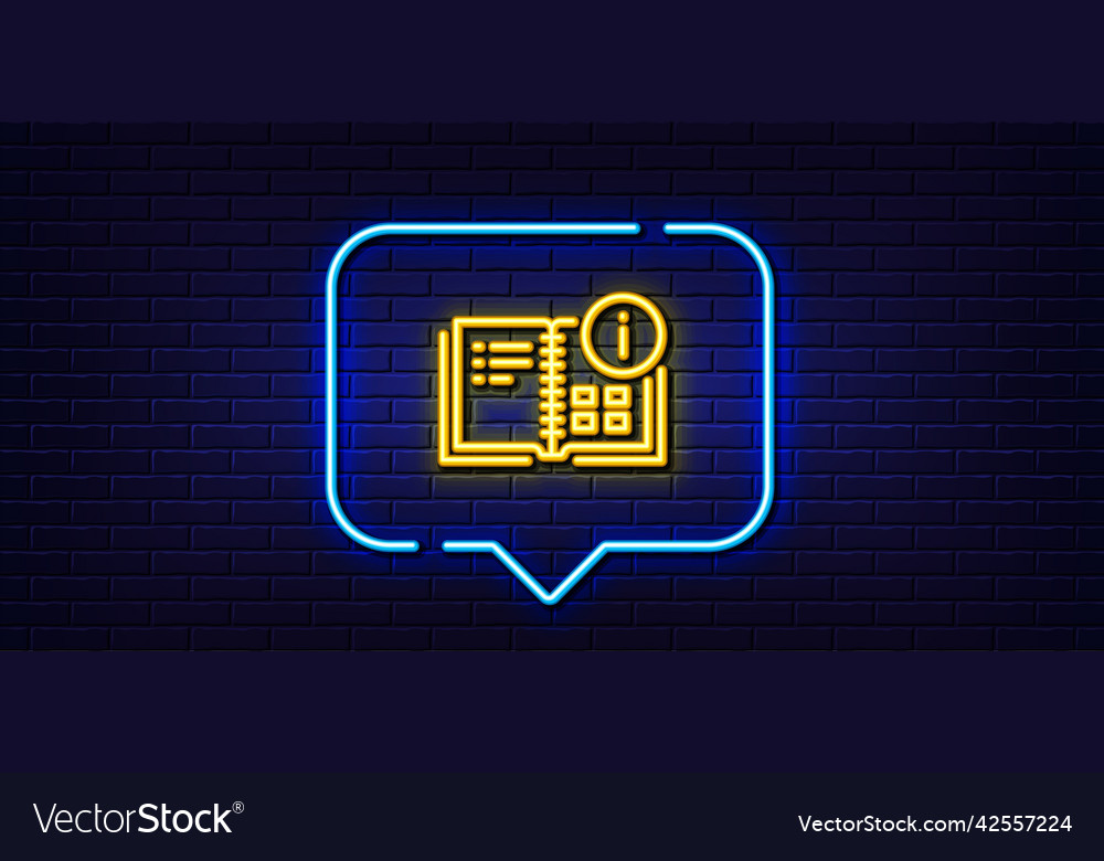 Instruction info line icon technical information Vector Image Instruction info line icon technical information