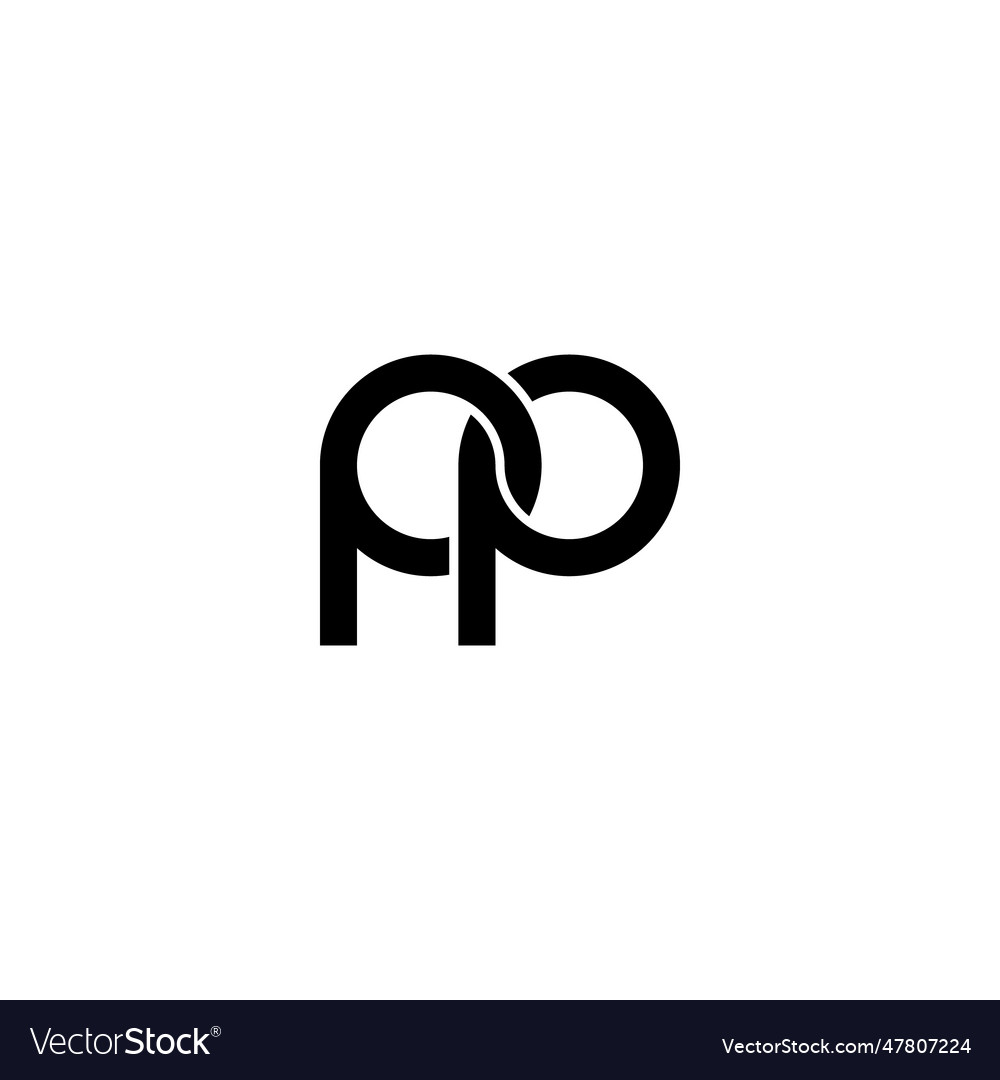 Letters Pp Monogram Logo Design Royalty Free Vector Image