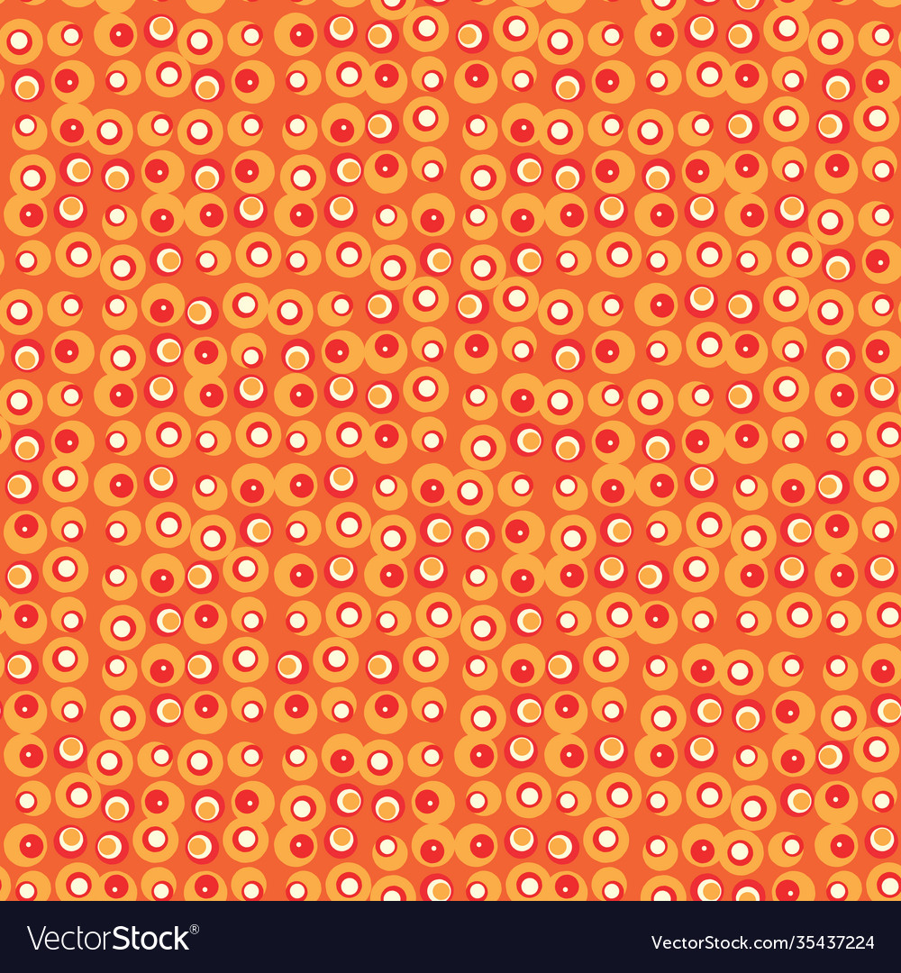 Orange dots seamless abstract pattern