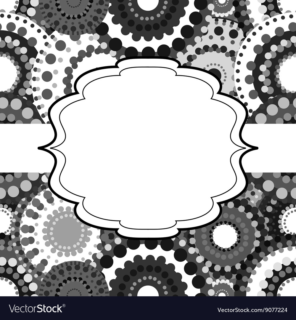 Patterned frame background invitation circular