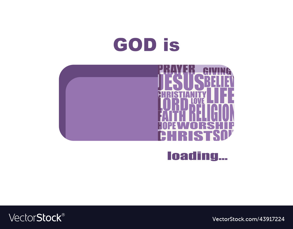 Progress bar or loading with christianity vector image Progress bar or loading with christianity