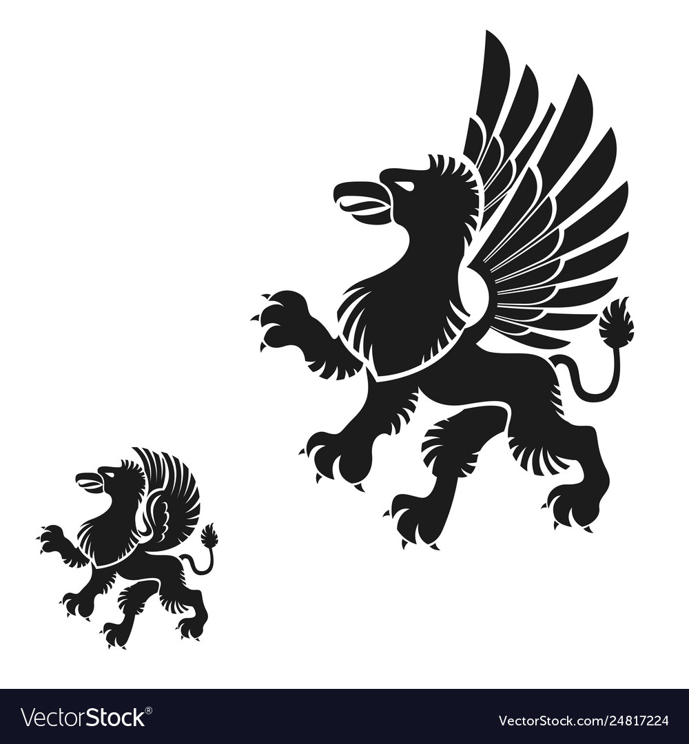 Winged gryphon mythische Tier alte Embleme