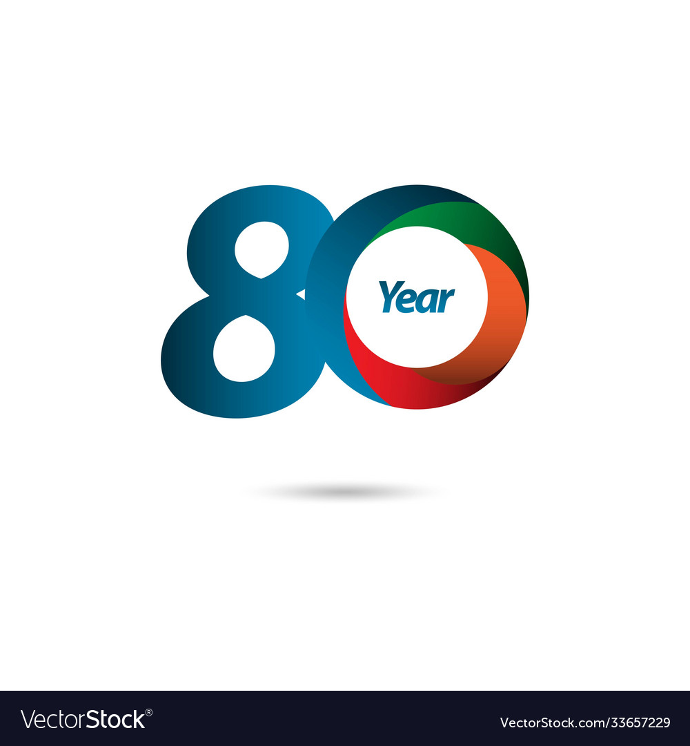 80 year anniversary template design