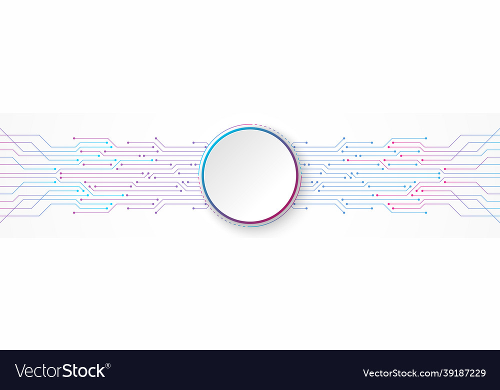 Abstract technology background white circle