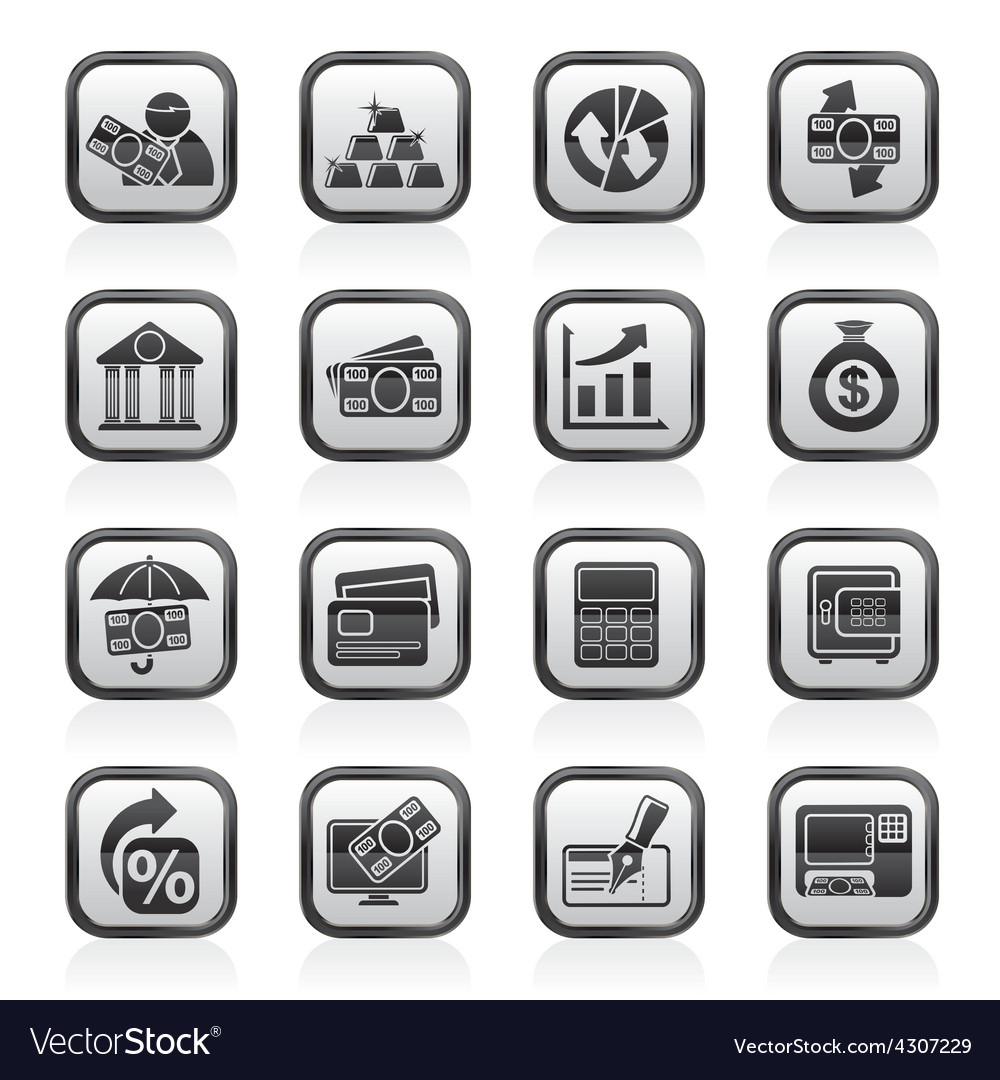 Bank business and finance icons