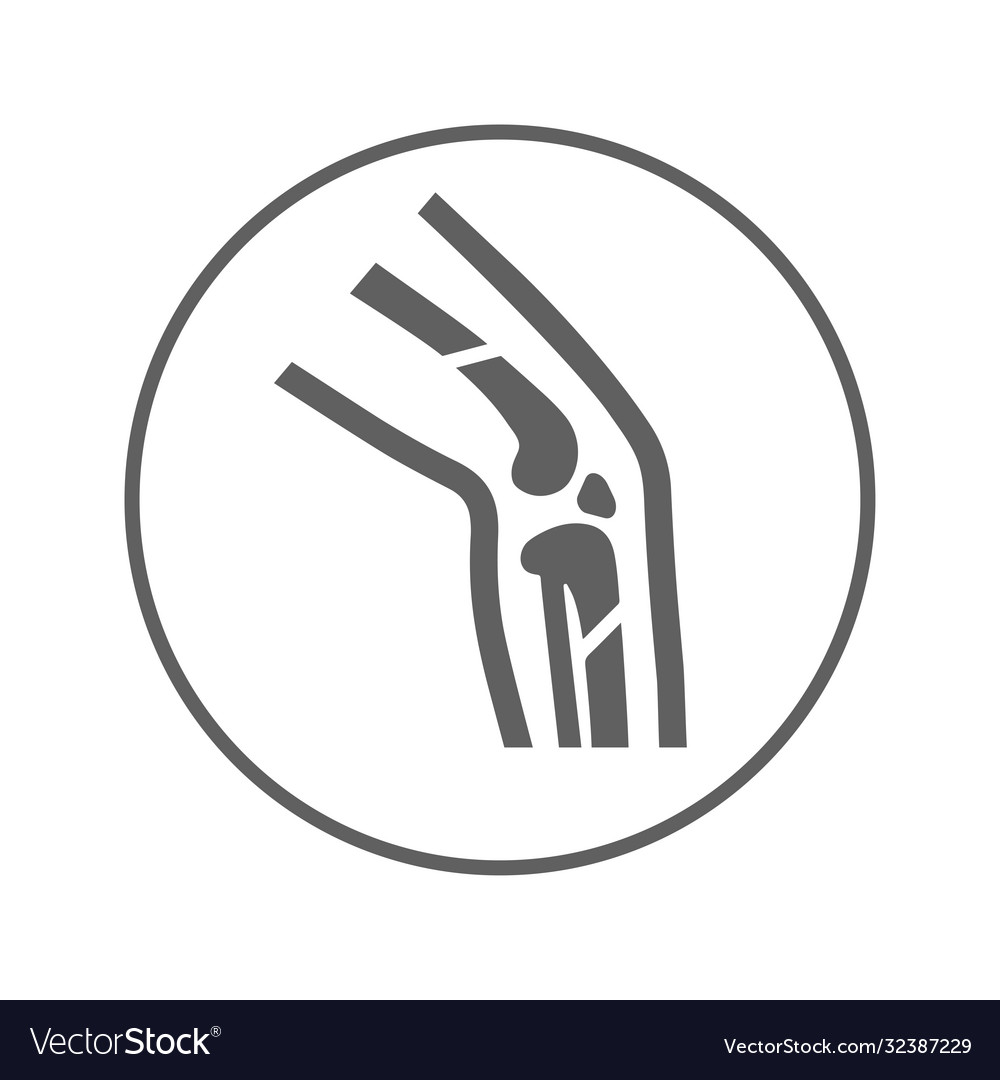 Broken bone gray icon injury leg orthopedics Vector Image