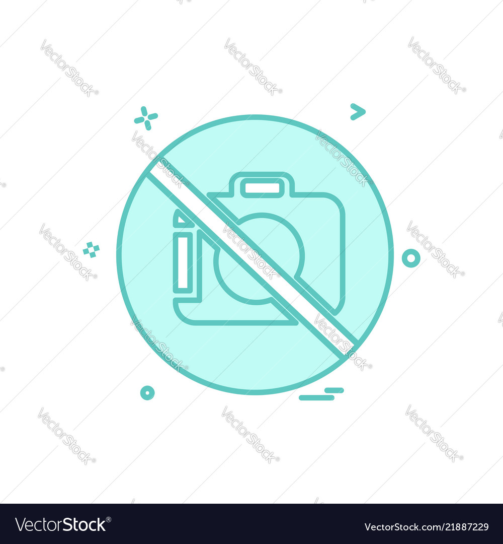 Camera not allowed icon design Vector Image Camera not allowed icon design