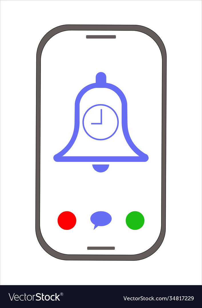 Clock alarm function on smartphone screen