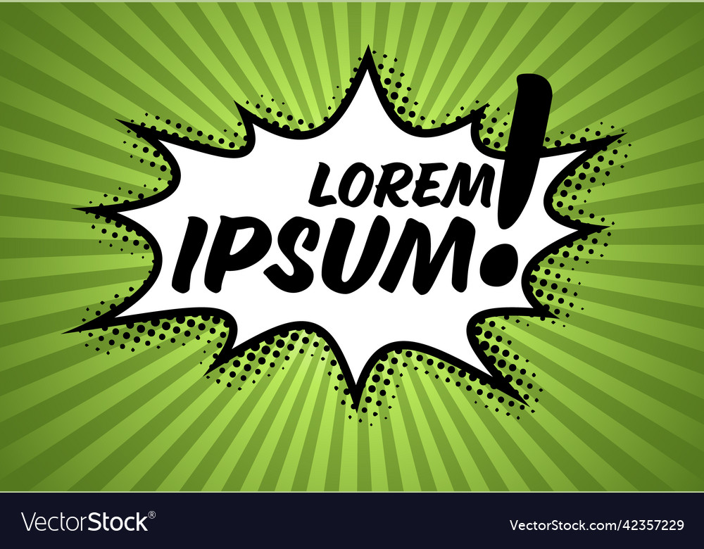 Comic speech sound action bubble template vector image Comic speech sound action bubble template