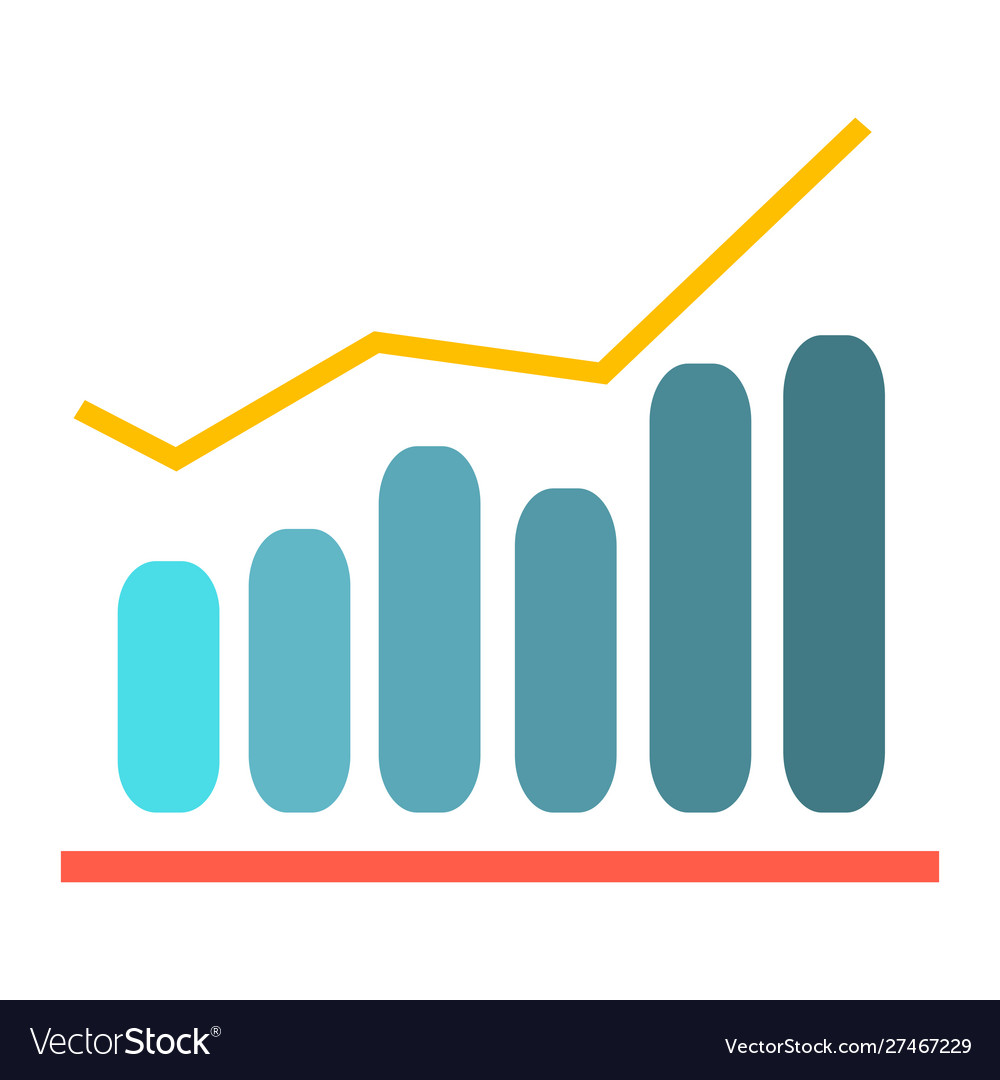 Financial graph - analytics chart data Royalty Free Vector