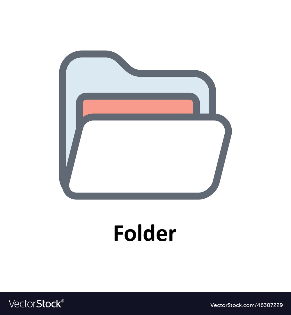 Folder fill outline icons simple stock i