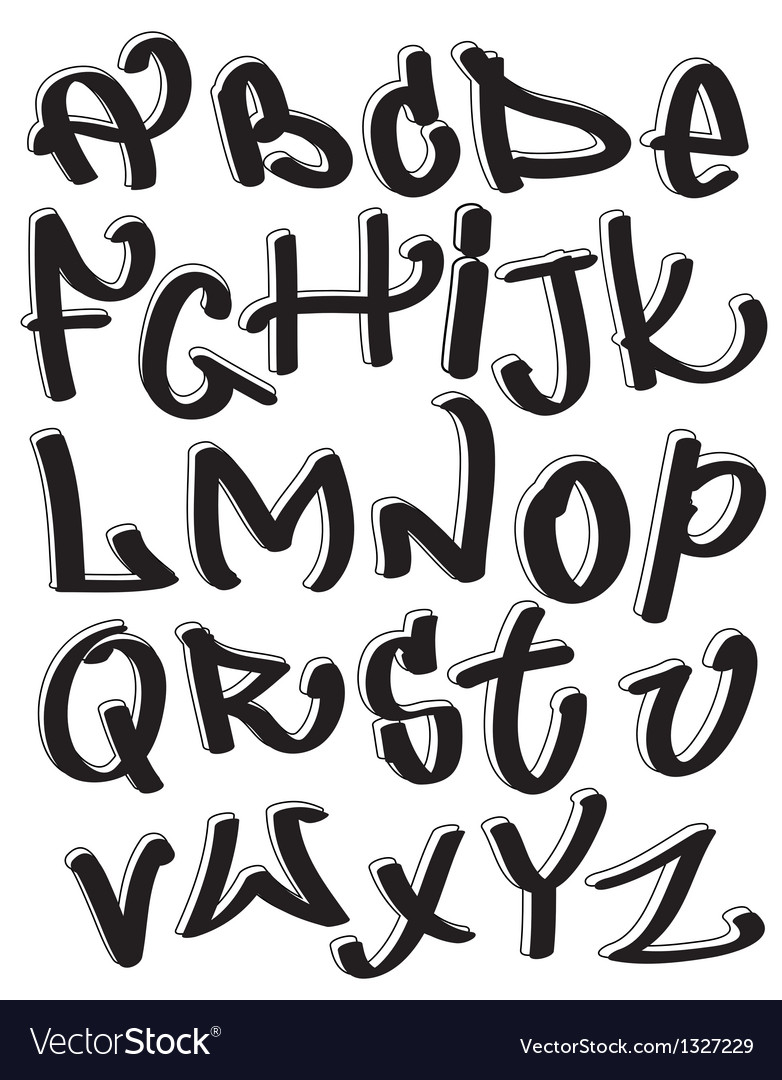 graffiti font styles alphabet