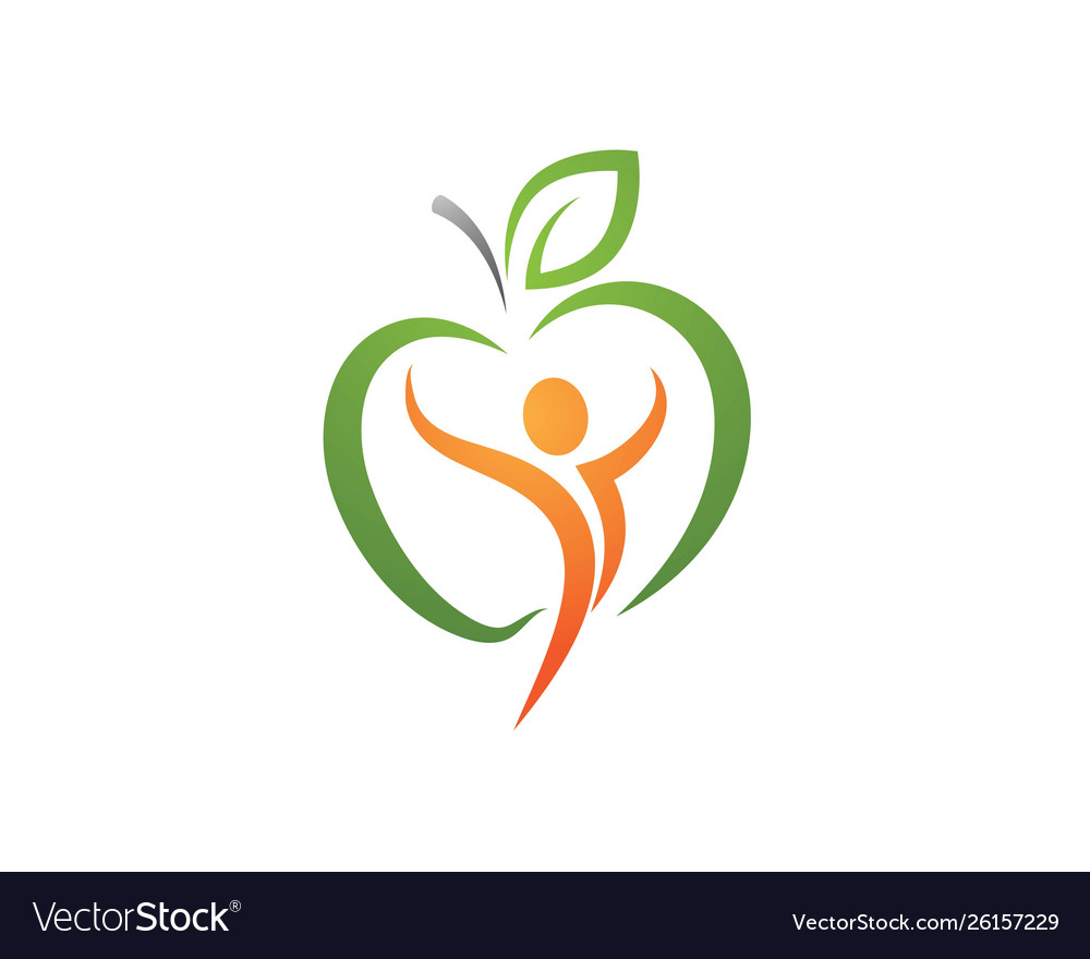 Healthy apple design icon Royalty Free Vector Image