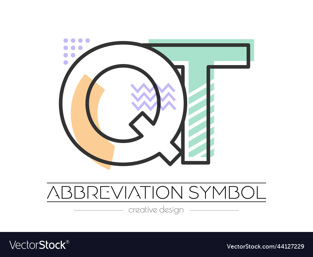 Letters q and t merging of two initials