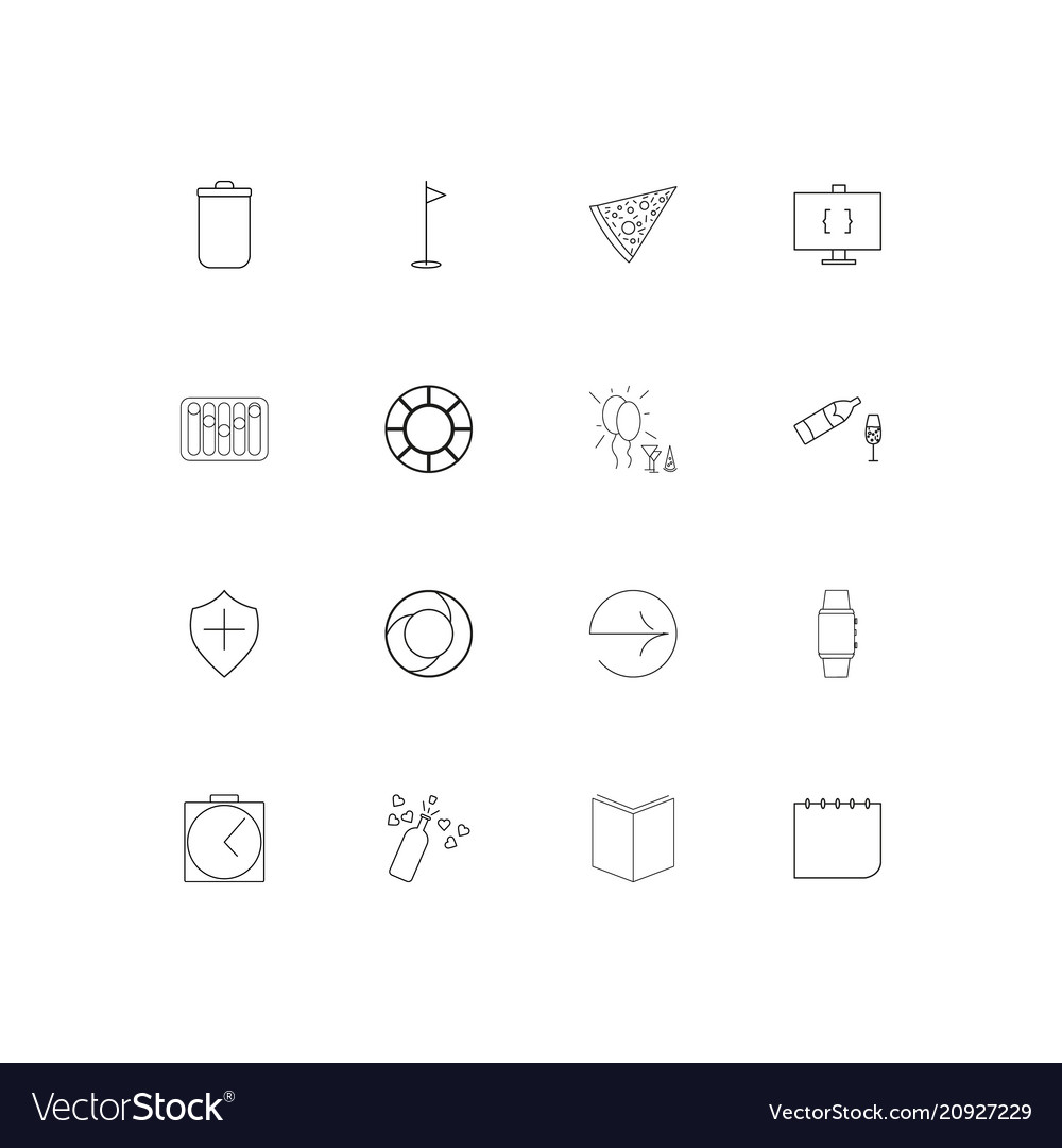 Lifestyle linear thin icons set outlined simple