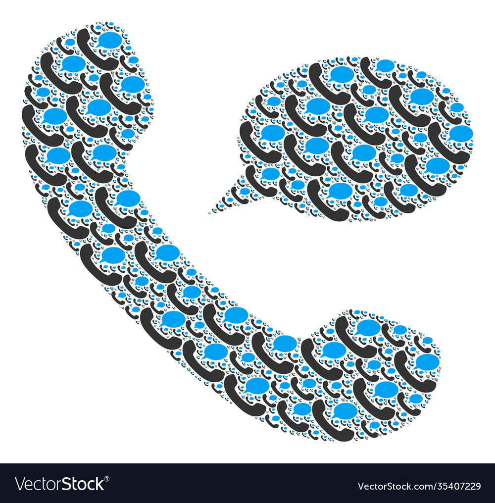 Phone message recursion composition itself vector image Phone message recursion composition itself