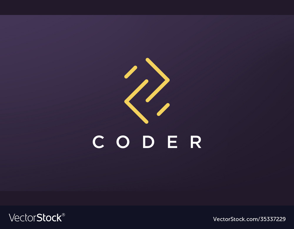 Programming code technology logo in a simple vector image Programming code technology logo in a simple