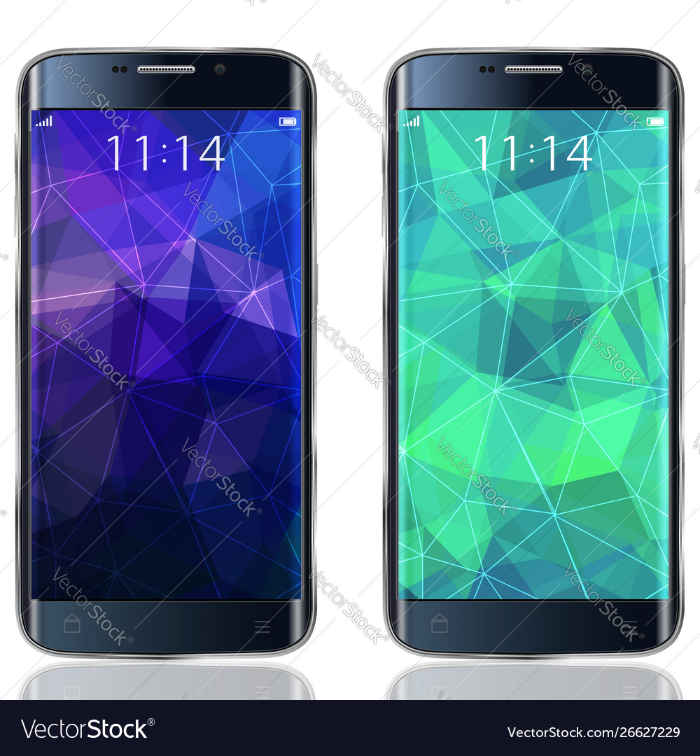 Smartphone realistic mock up with triangular