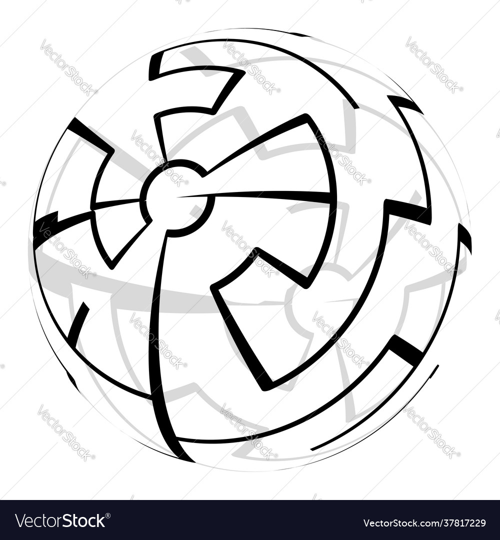 Sphere with random irregular lines icon symbol