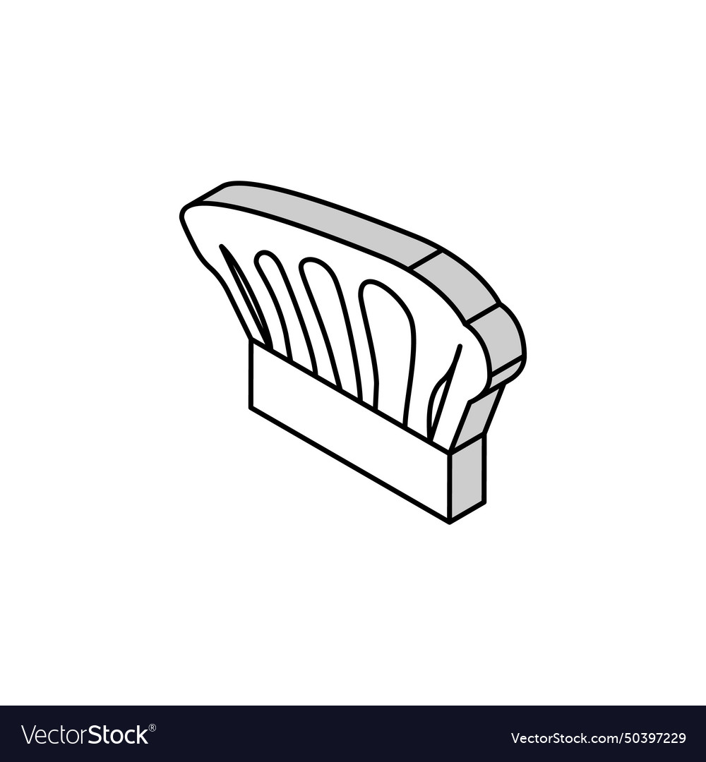 Toque hat cap isometric icon