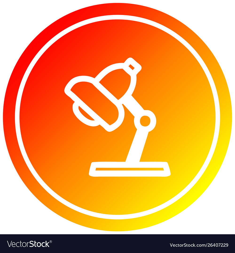 Work lamp circular in hot gradient spectrum