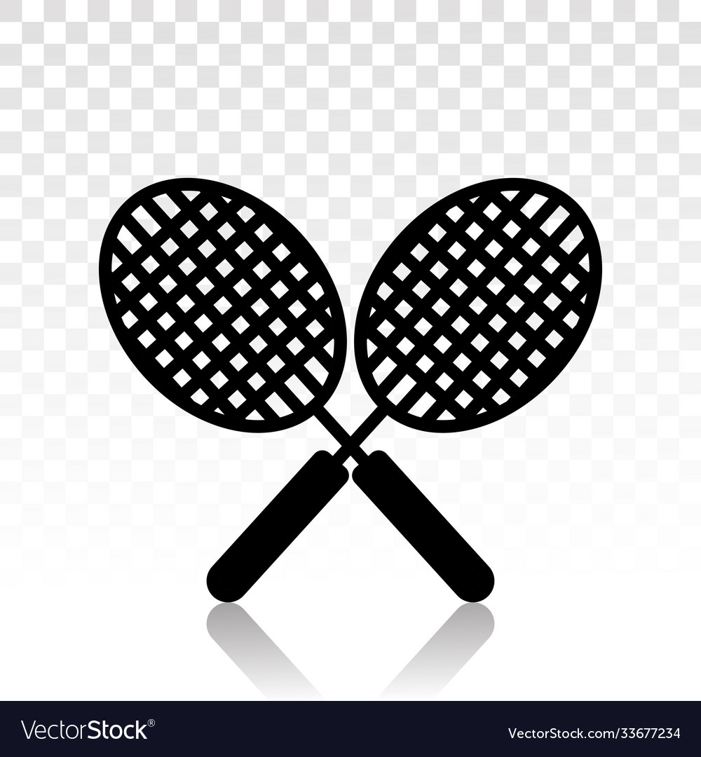 Badminton racquet flache Icons für Sport-Apps vector image Badminton racquet flache Icons für Sport-Apps