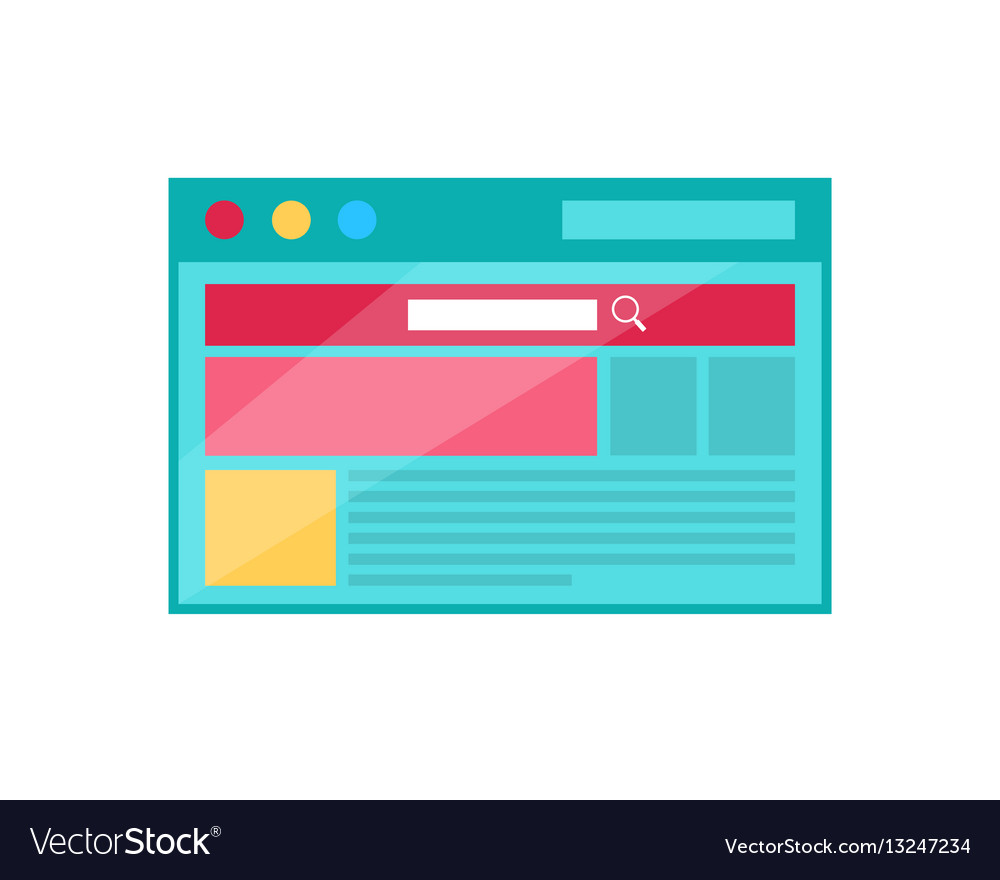 Browser Page Concept Icon In Flat Style Design Vector Image