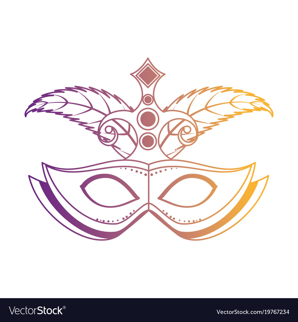 Carnival mask with feathers