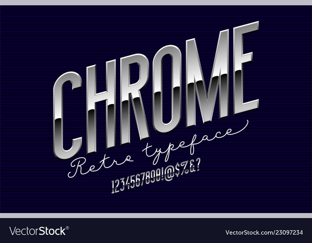 Chrome metal alphabet