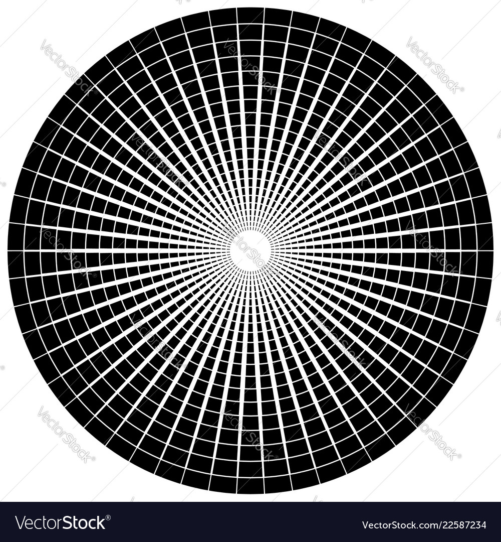 Circular abstract monochrome design element vector image Circular abstract monochrome design element