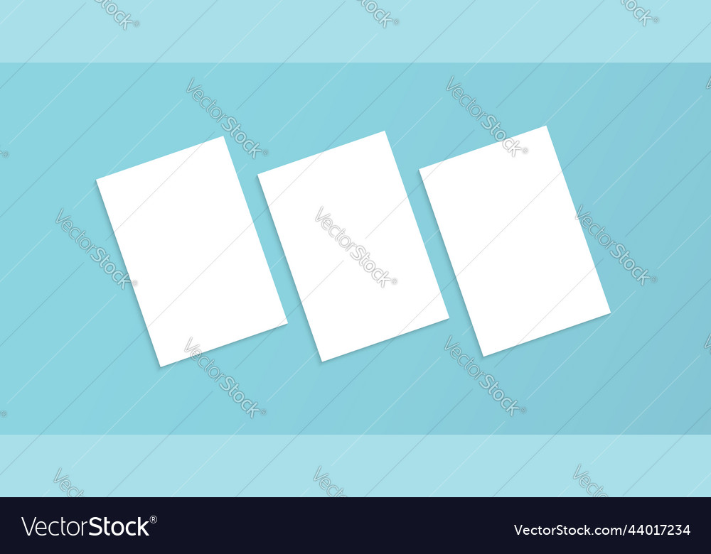 Clean document pages set business mockup poster