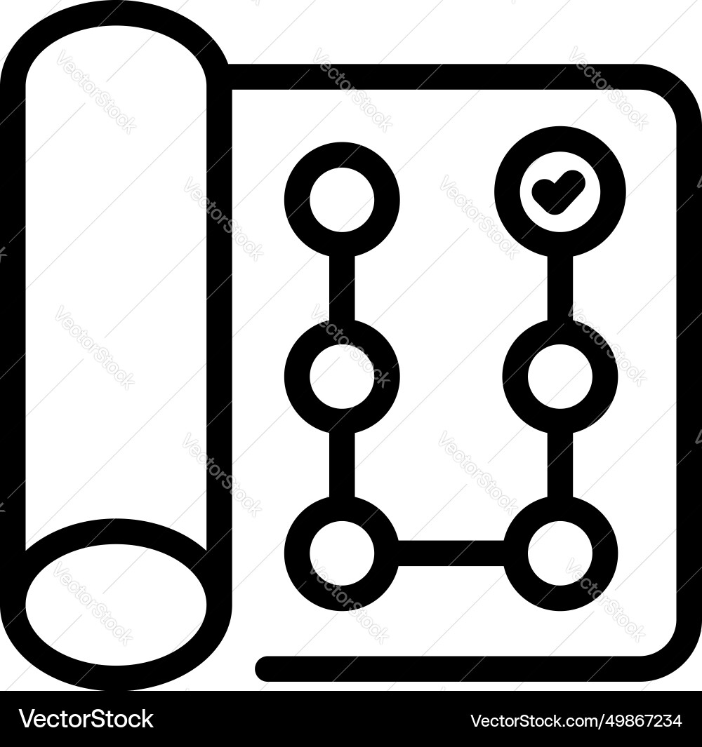 Data smart paper icon outline business Royalty Free Vector