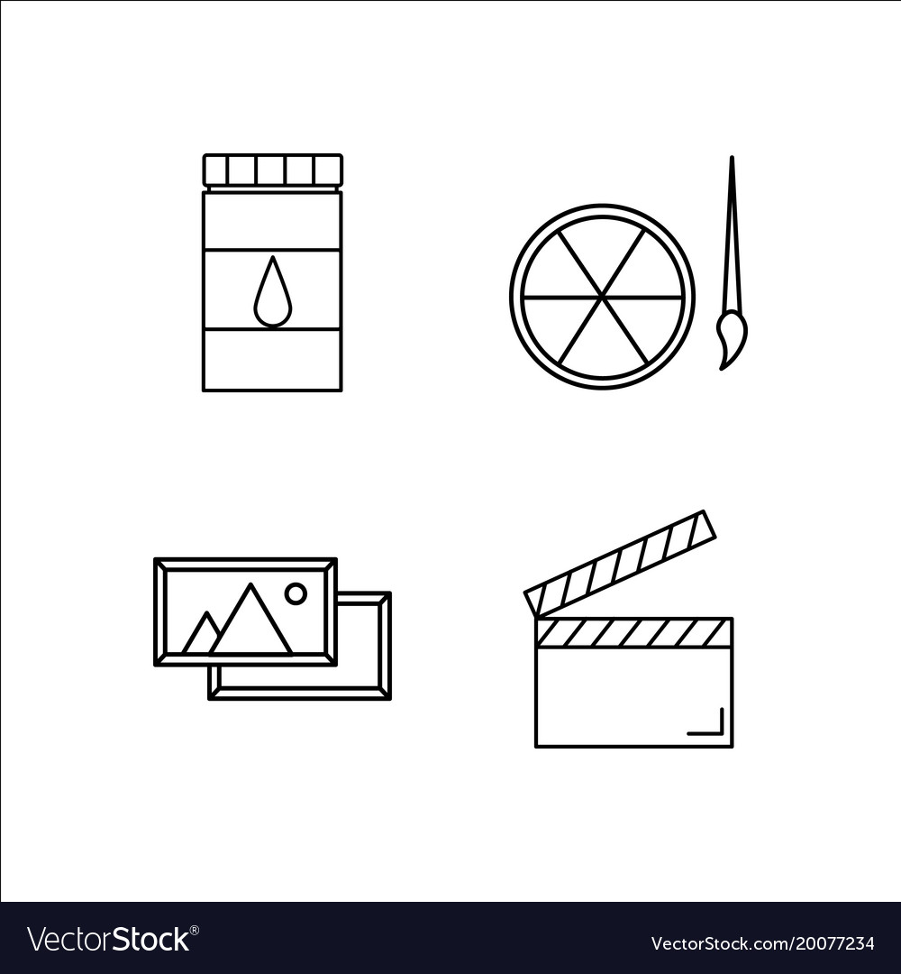 Design und Studio einfache lineare Icon-Setsimple