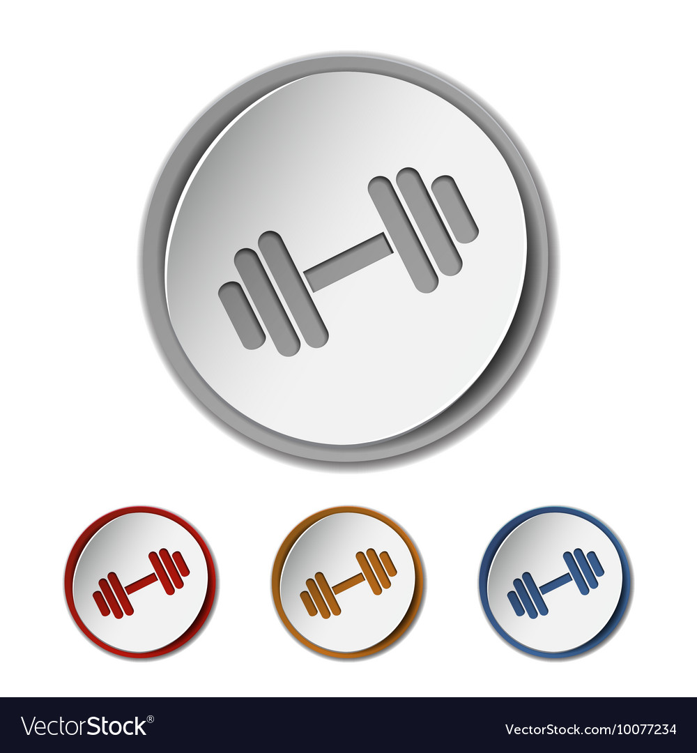 Dumbbell icon Royalty Free Vector Image VectorStock